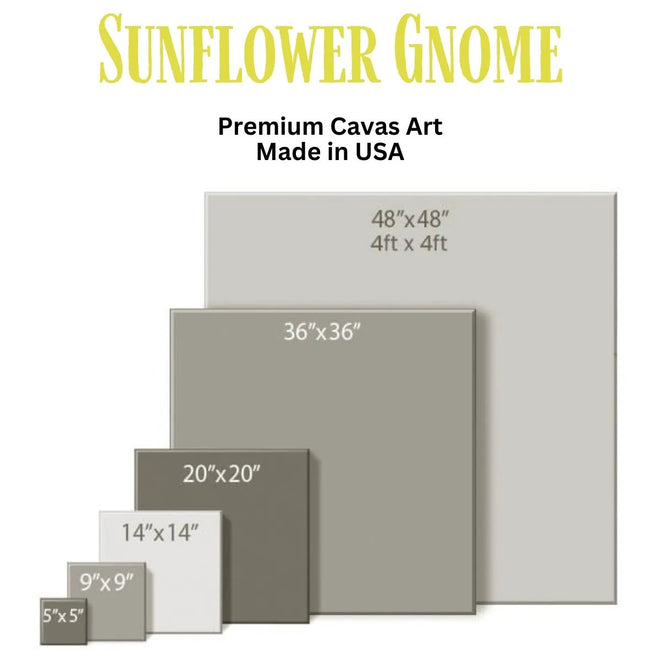 Sunflower Gnome Canvas Art | Farmhouse World