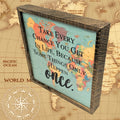 "Take Every Chance You Get in Life Because Some Things Only Happen Once" 10X10 Passport SIGN | Farmhouse World
