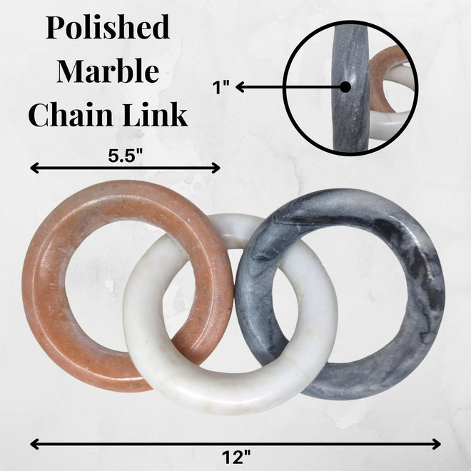 Tri-Color Marble Chain Link | Farmhouse World
