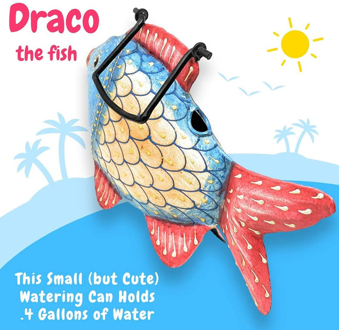 Tropical Fish Metal Watering Can - Fun, Cheerful, and makes a Great Gift | Farmhouse World