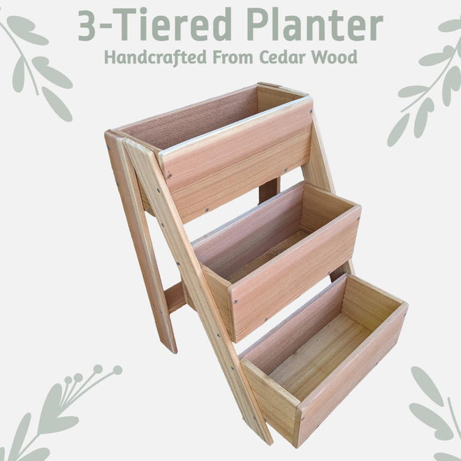Vertical Raised Garden Bed - 3 Tiered Planter Stand | Farmhouse World