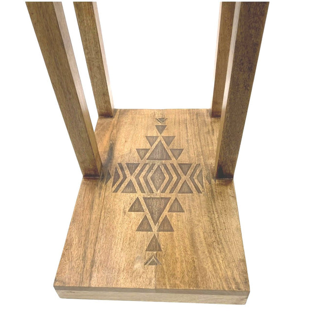 Western Slipper Side Table with Horse | Farmhouse World
