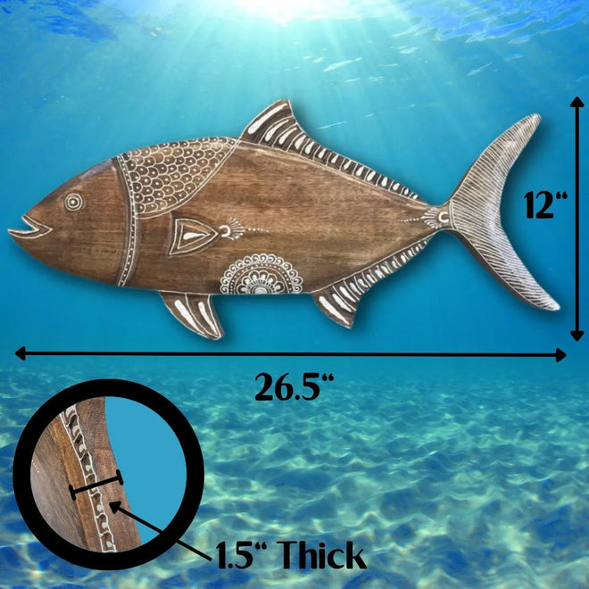 Wood Amberjack Fish | Farmhouse World