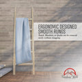 Wooden Rustic Blanket Ladder White-Washed 5ft | Farmhouse World