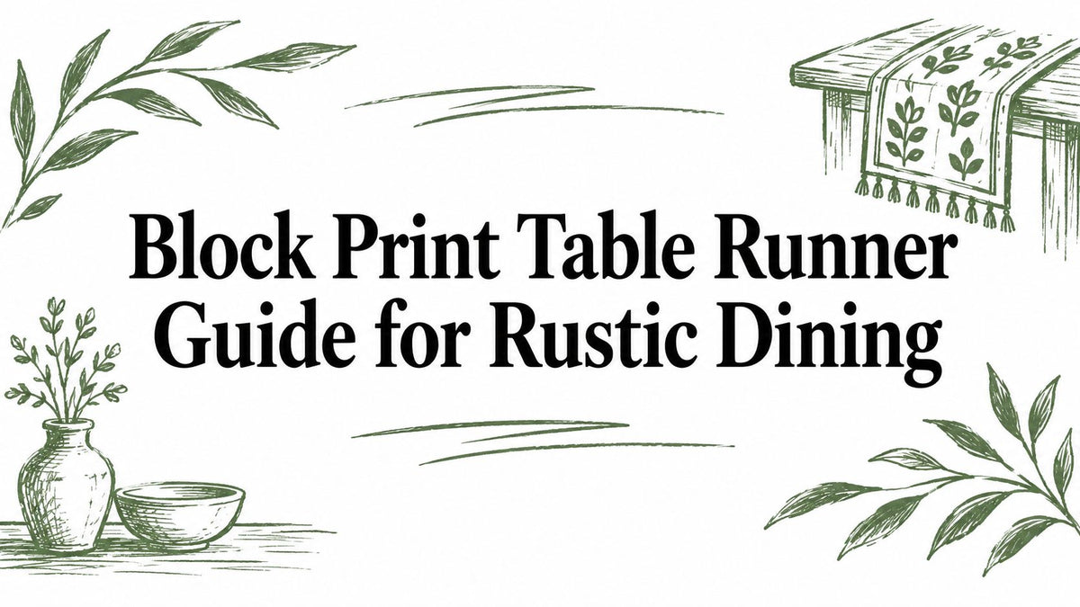 Block Print Table Runner Guide for Rustic Dining