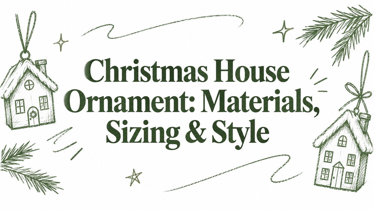 Christmas House Ornament: Materials, Sizing & Style