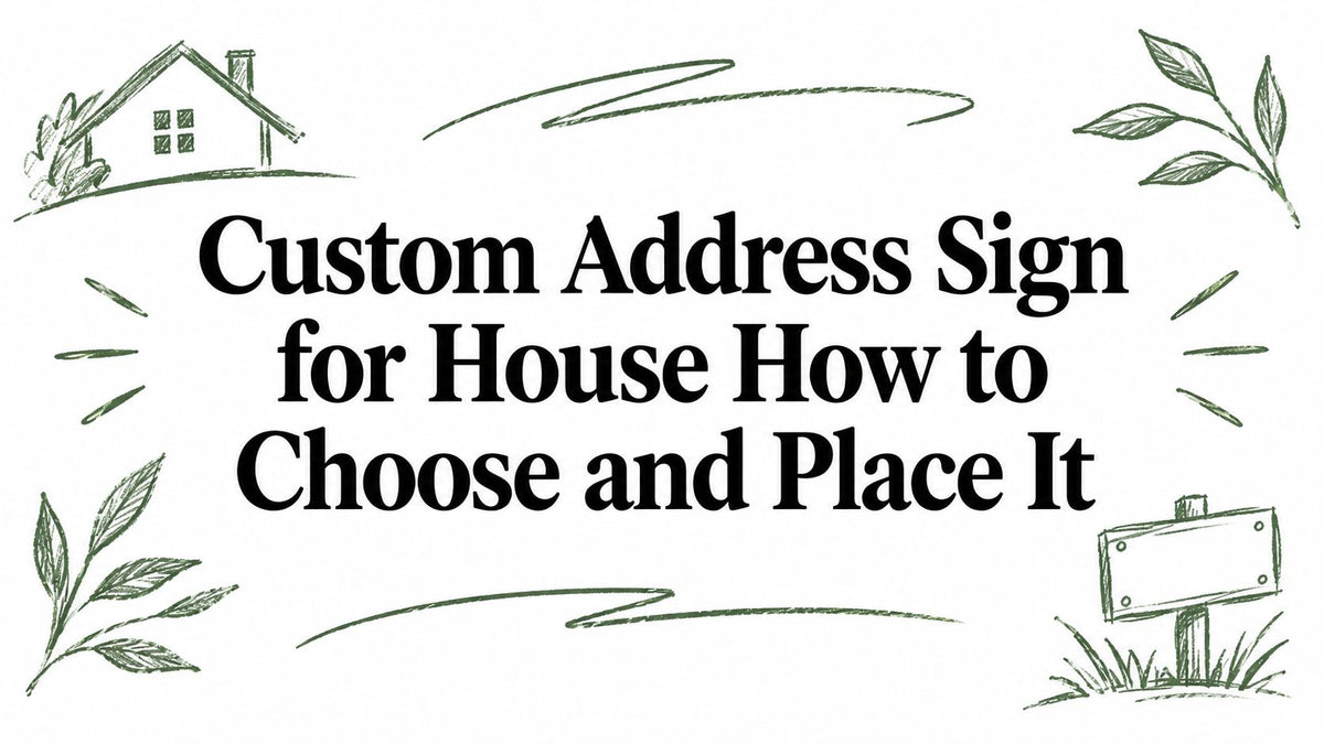Custom Address Sign for House How to Choose and Place It