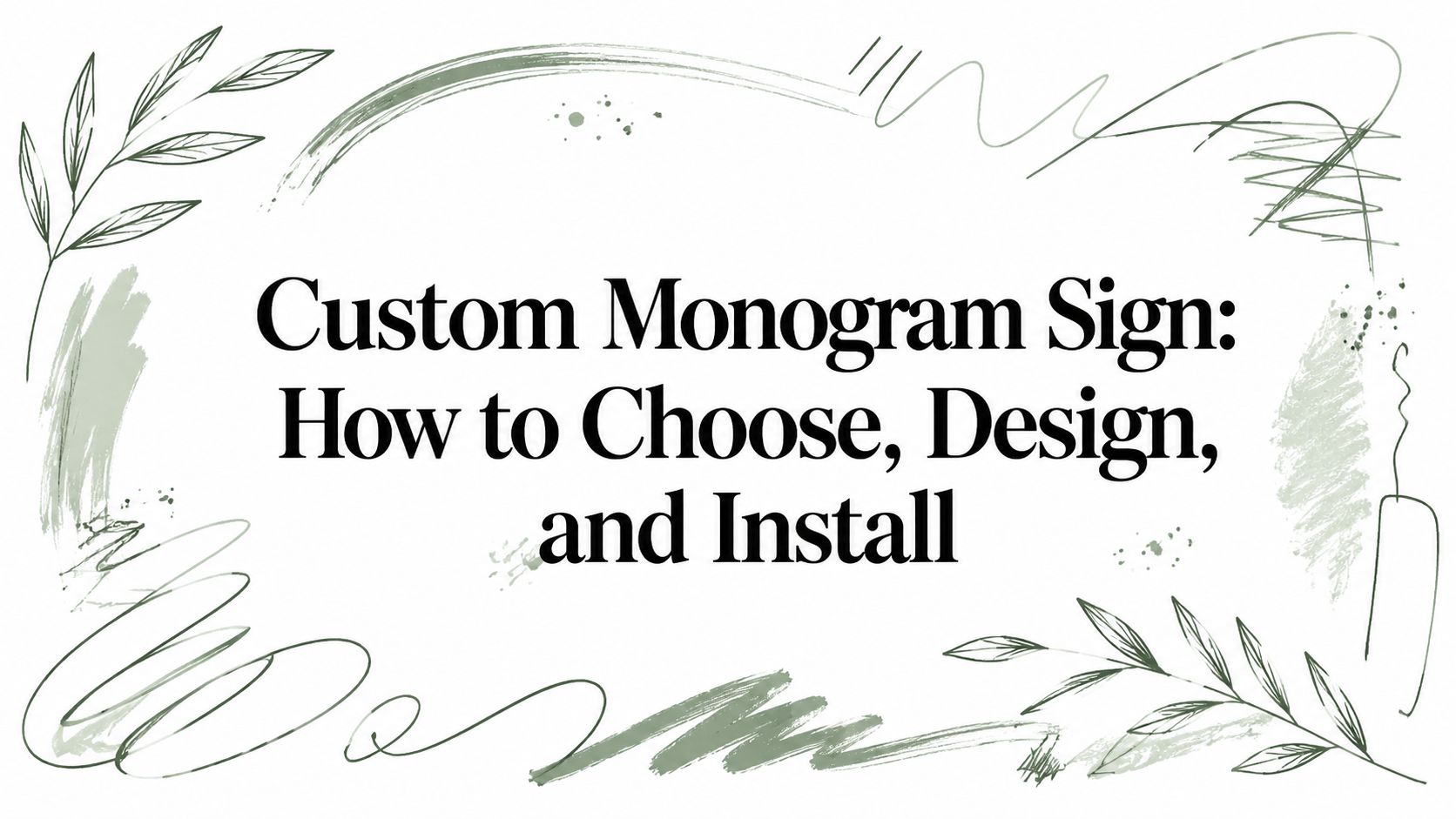 Custom Monogram Sign: How to Choose, Design, and Install