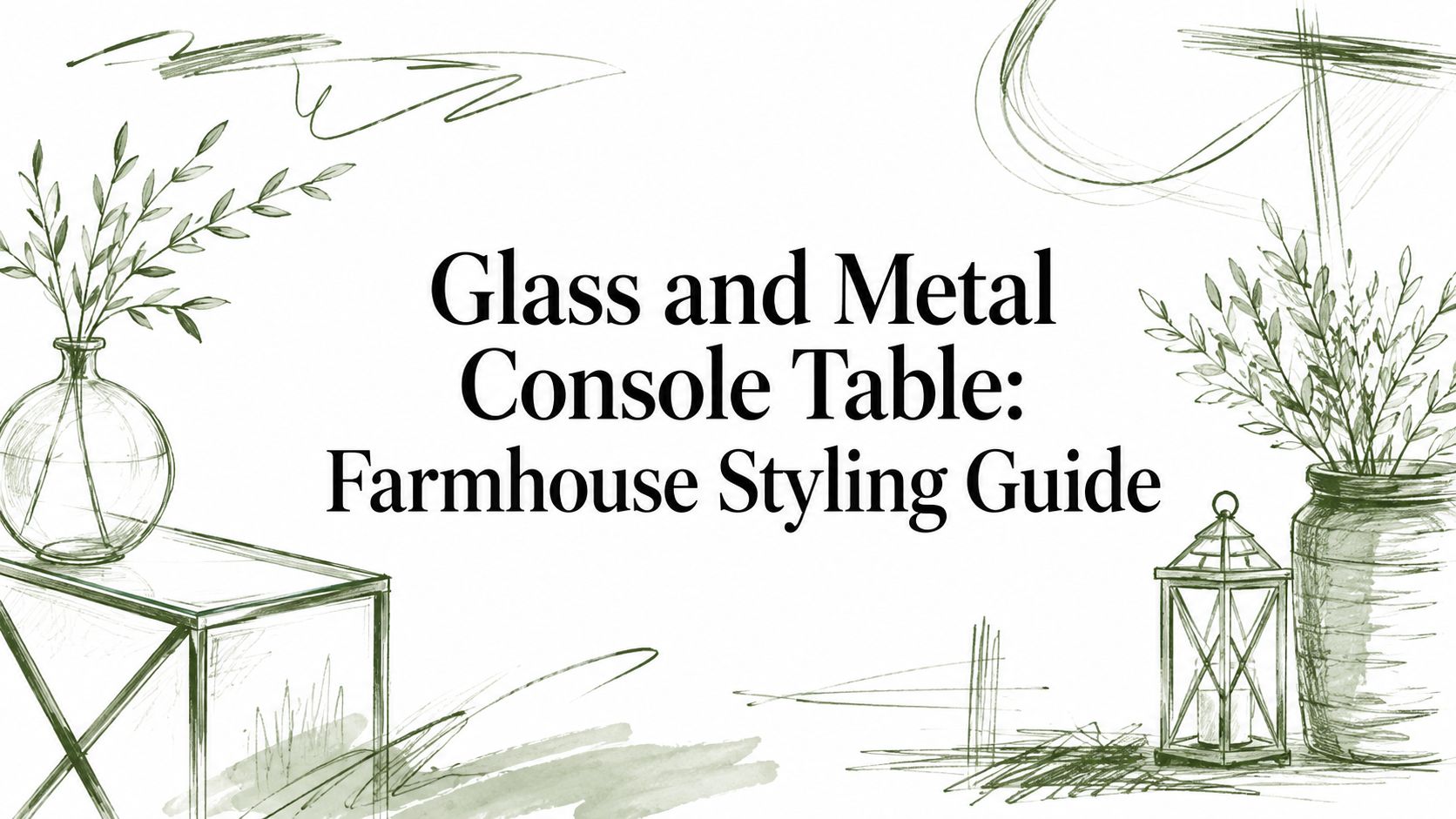Glass and Metal Console Table: Farmhouse Styling Guide