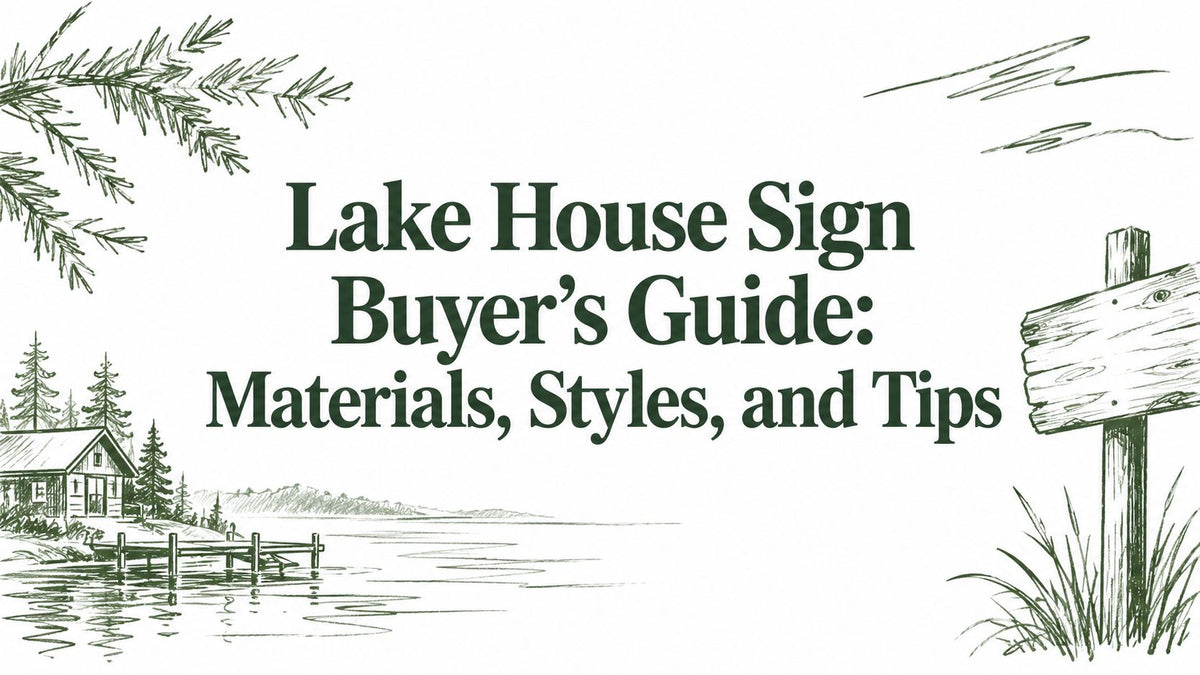 Lake House Sign Buyer's Guide: Materials, Styles, and Tips