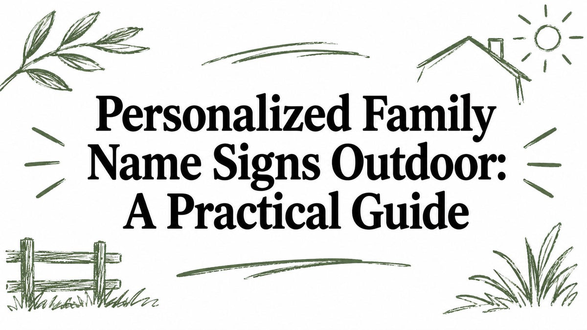 Personalized Family Name Signs Outdoor: A Practical Guide