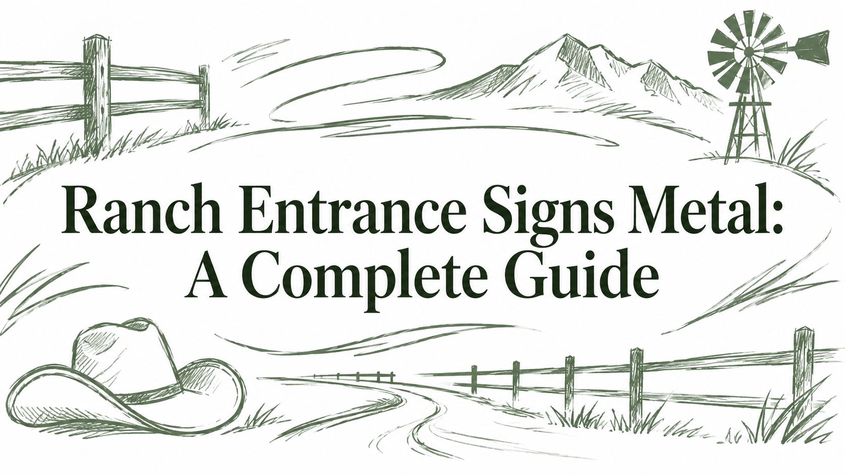 Ranch Entrance Signs Metal: A Complete Guide