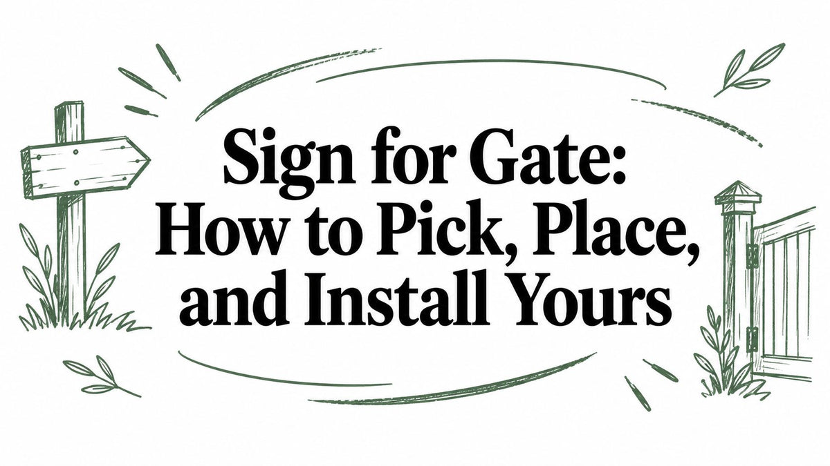 Sign for Gate: How to Pick, Place, and Install Yours