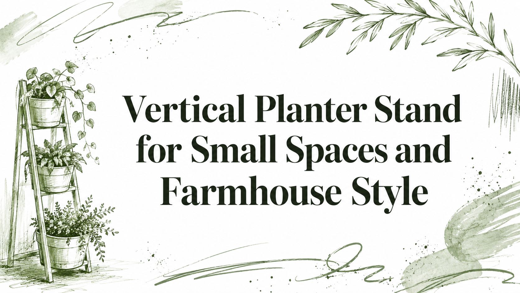 Vertical Planter Stand for Small Spaces and Farmhouse Style