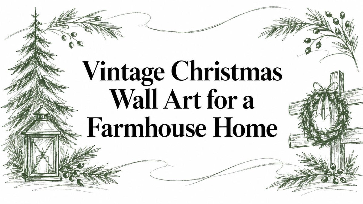 Vintage Christmas Wall Art for a Farmhouse Home