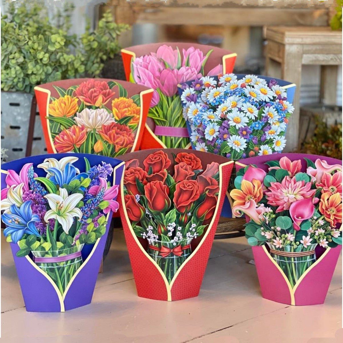 Pop-Up Flower Bouquet Greeting Cards