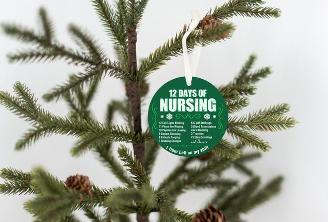 12 Days of Nursing Christmas Ornament for Nurses | Farmhouse World