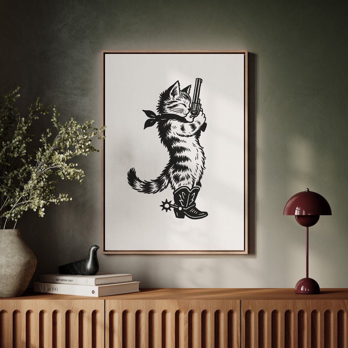 Purrpare for Trouble  |  Cowboy Cat Sheriff Print
