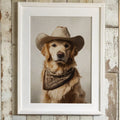 A Canine Cowboy's Bold Stance | Western Wall Art