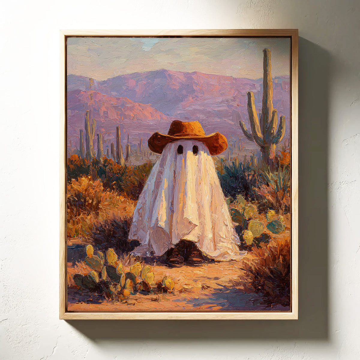 A Cowboy's Playful Mirage Ghost | Western Wall Art | Farmhouse World