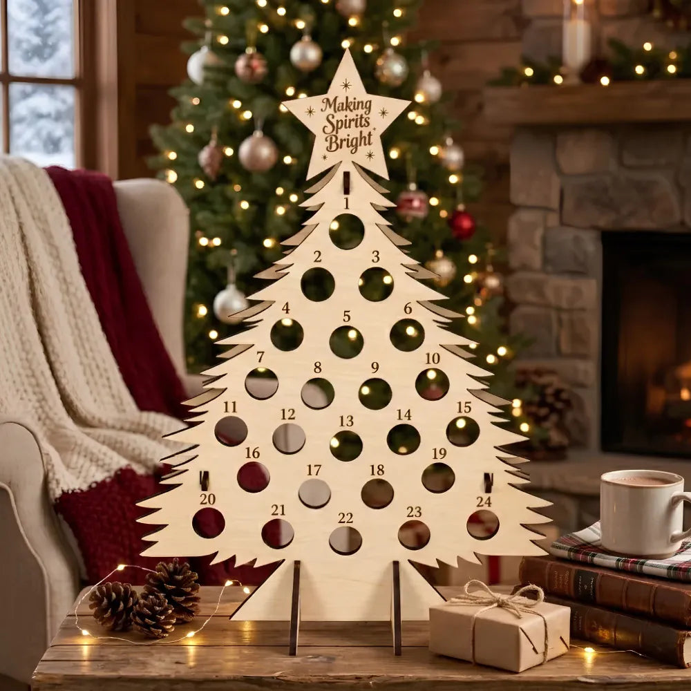 Adult Advent Calendar Wooden Tree