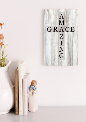 Amazing Grace Cross Sign | Farmhouse World