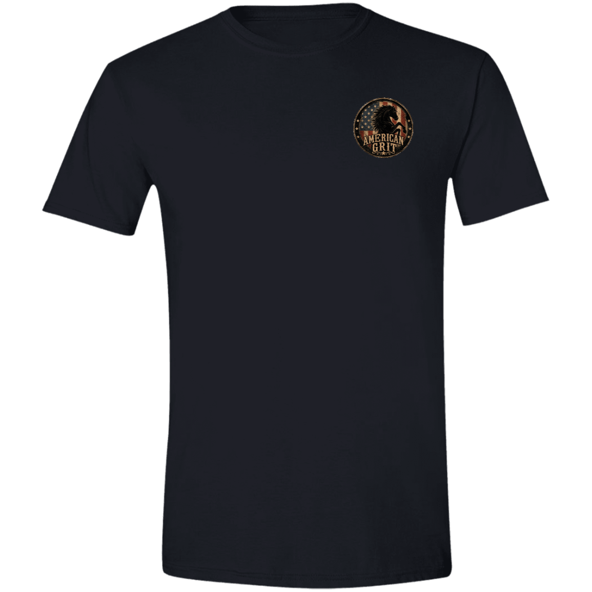 American Grit horse American flag t-shirt with patriotic western design