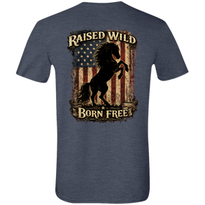 Patriotic western horse tee with front and back print