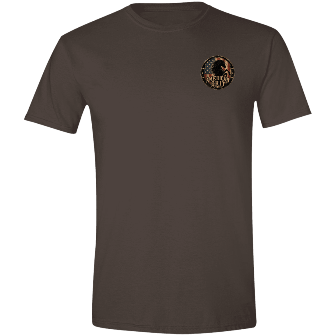 Country western American Grit t-shirt with horse and flag design