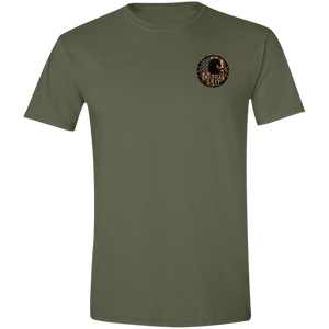 American Grit horse t-shirt with distressed American flag and western style lettering