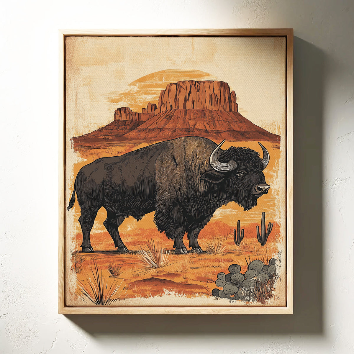 American Western Bison | Western Wall Art | Farmhouse World