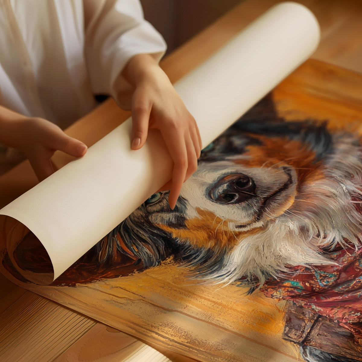 Australian Shepherd Cowboy Deputy Dog | Western Wall Art | Farmhouse World