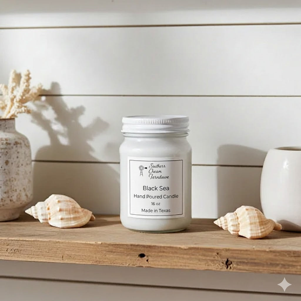 Black Sea Candle & Wax Melt | Ocean Musk & Plum | Farmhouse World