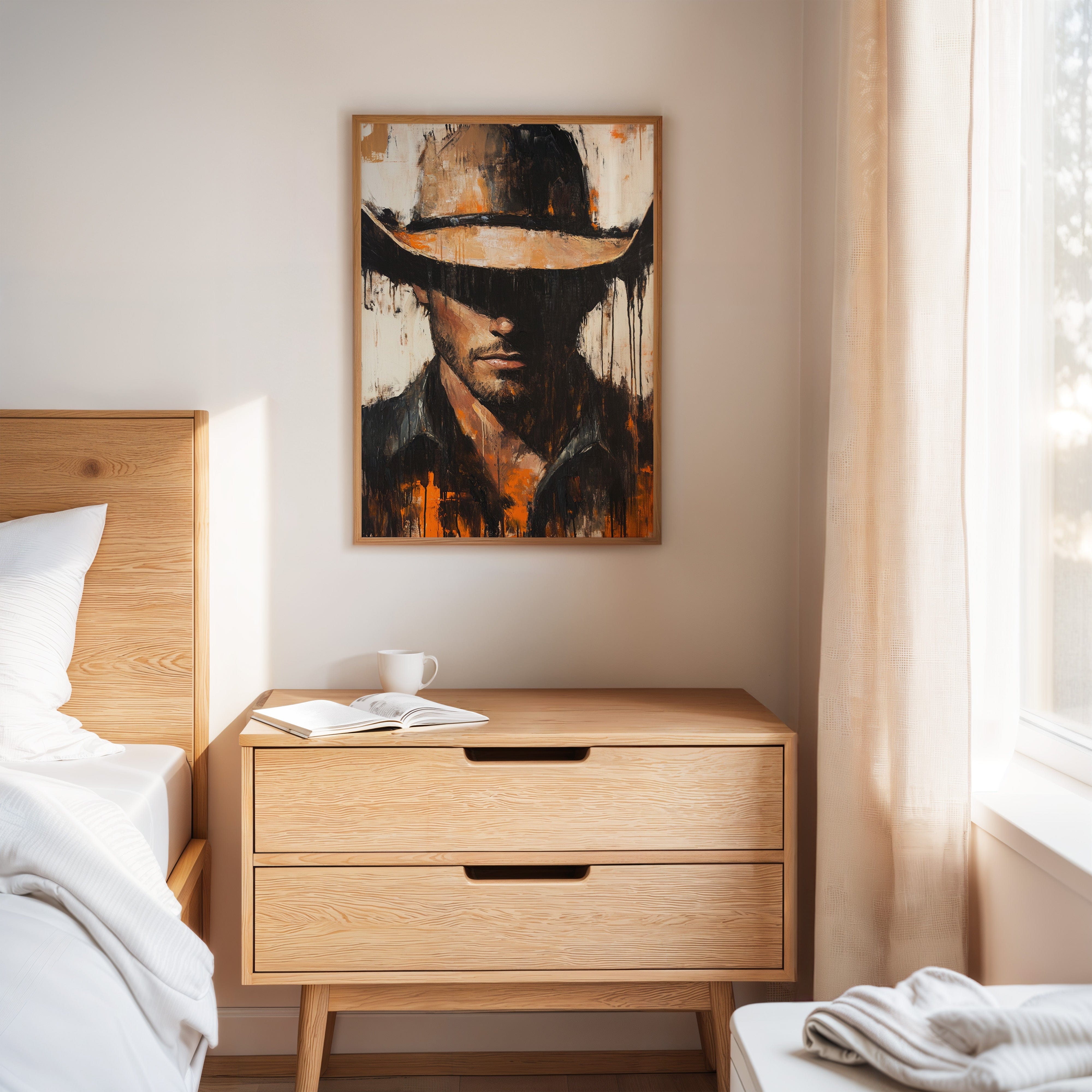 rustic cowboy artwork for bedroom