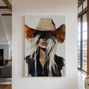 Bold Western Cowgirl Wall Art, Modern Ranch Canvas Print | Farmhouse World