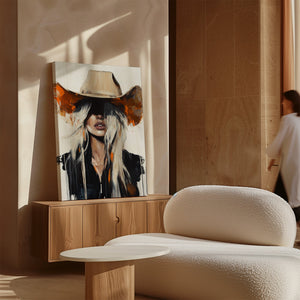 Bold Western Cowgirl Wall Art, Modern Ranch Canvas Print | Farmhouse World