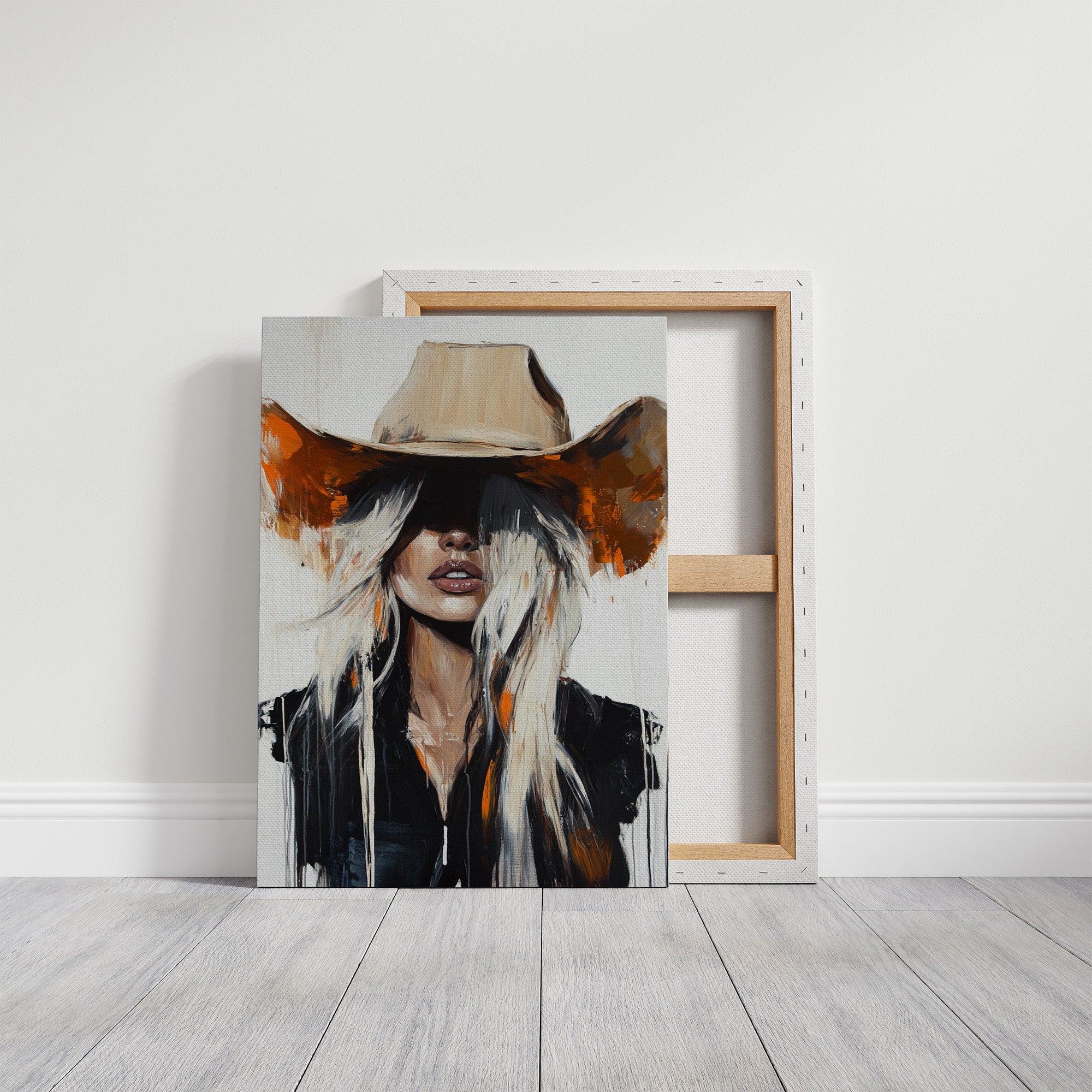Bold Western Cowgirl Wall Art, Modern Ranch Canvas Print | Farmhouse World