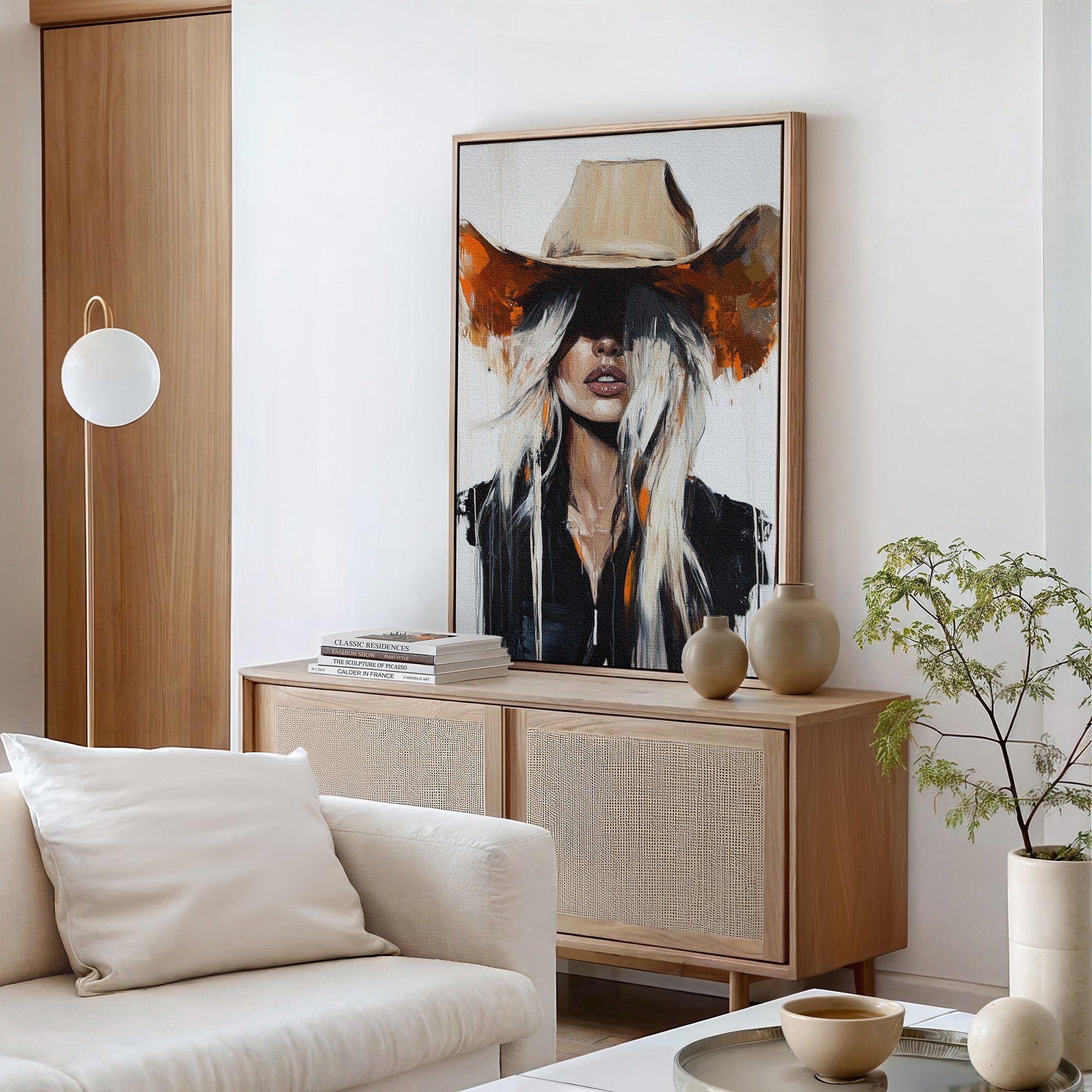 Bold Western Cowgirl Wall Art, Modern Ranch Canvas Print | Farmhouse World