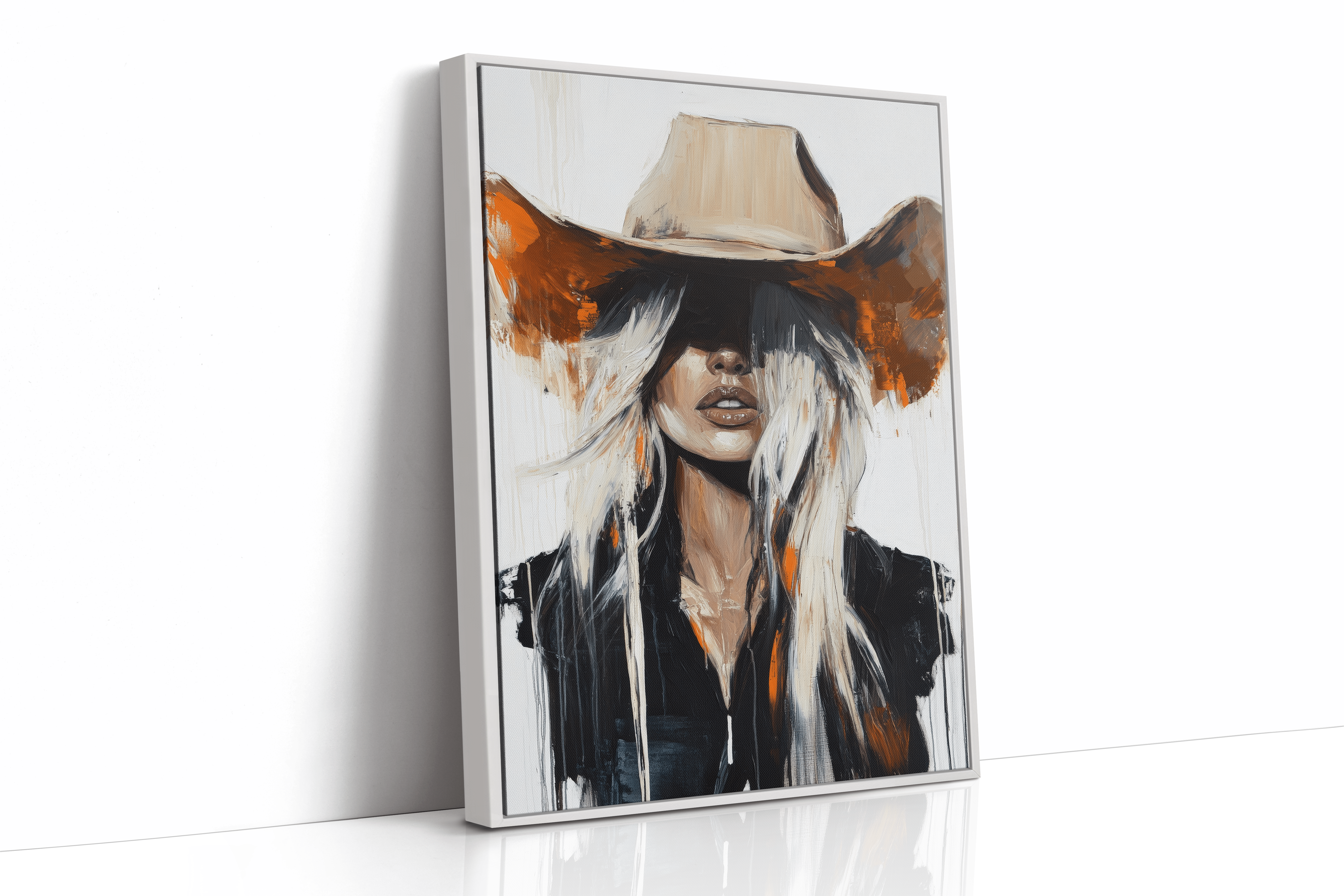 Bold Western Cowgirl Wall Art, Modern Ranch Canvas Print | Farmhouse World