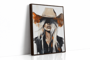 Bold Western Cowgirl Wall Art, Modern Ranch Canvas Print | Farmhouse World