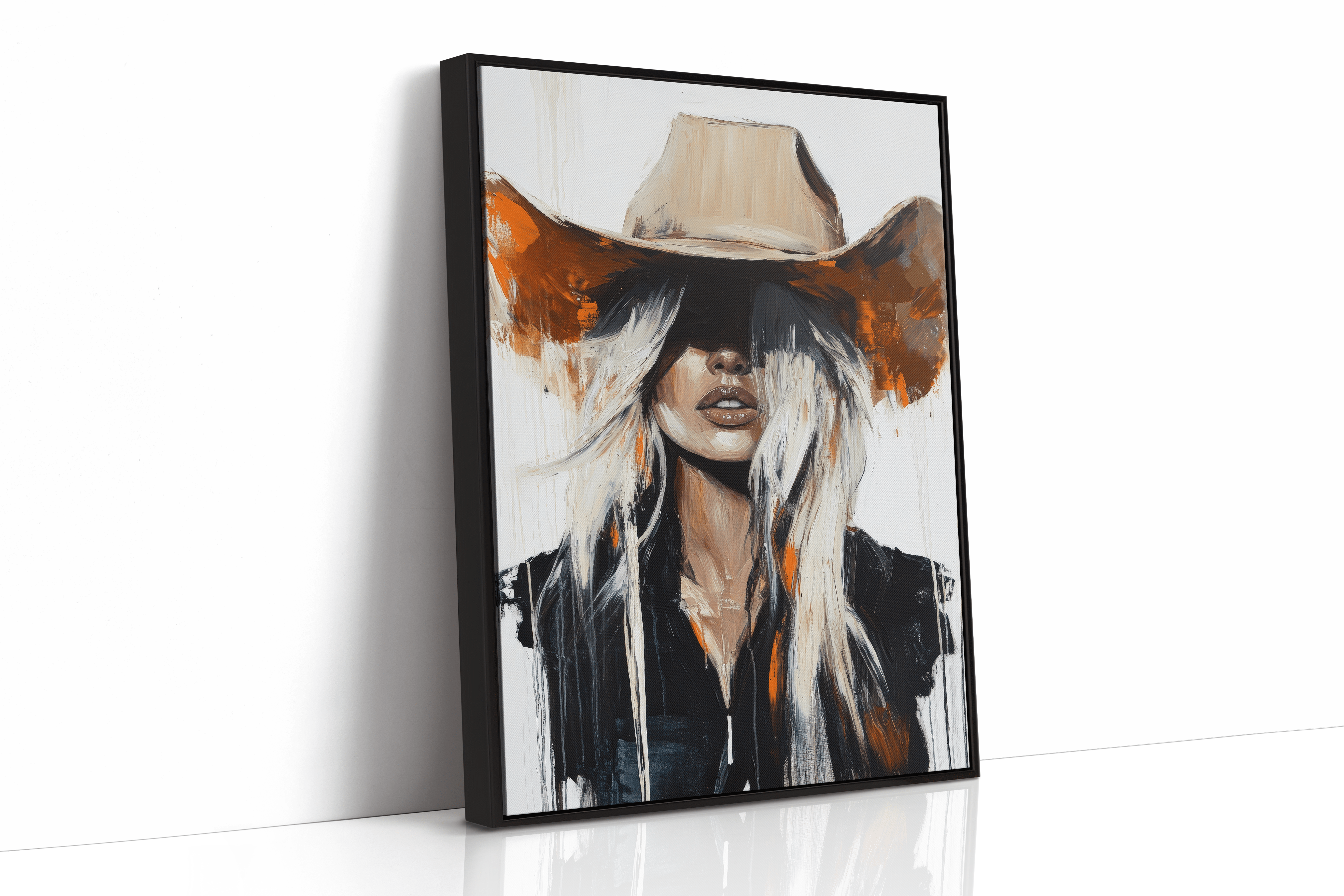 Bold Western Cowgirl Wall Art, Modern Ranch Canvas Print | Farmhouse World