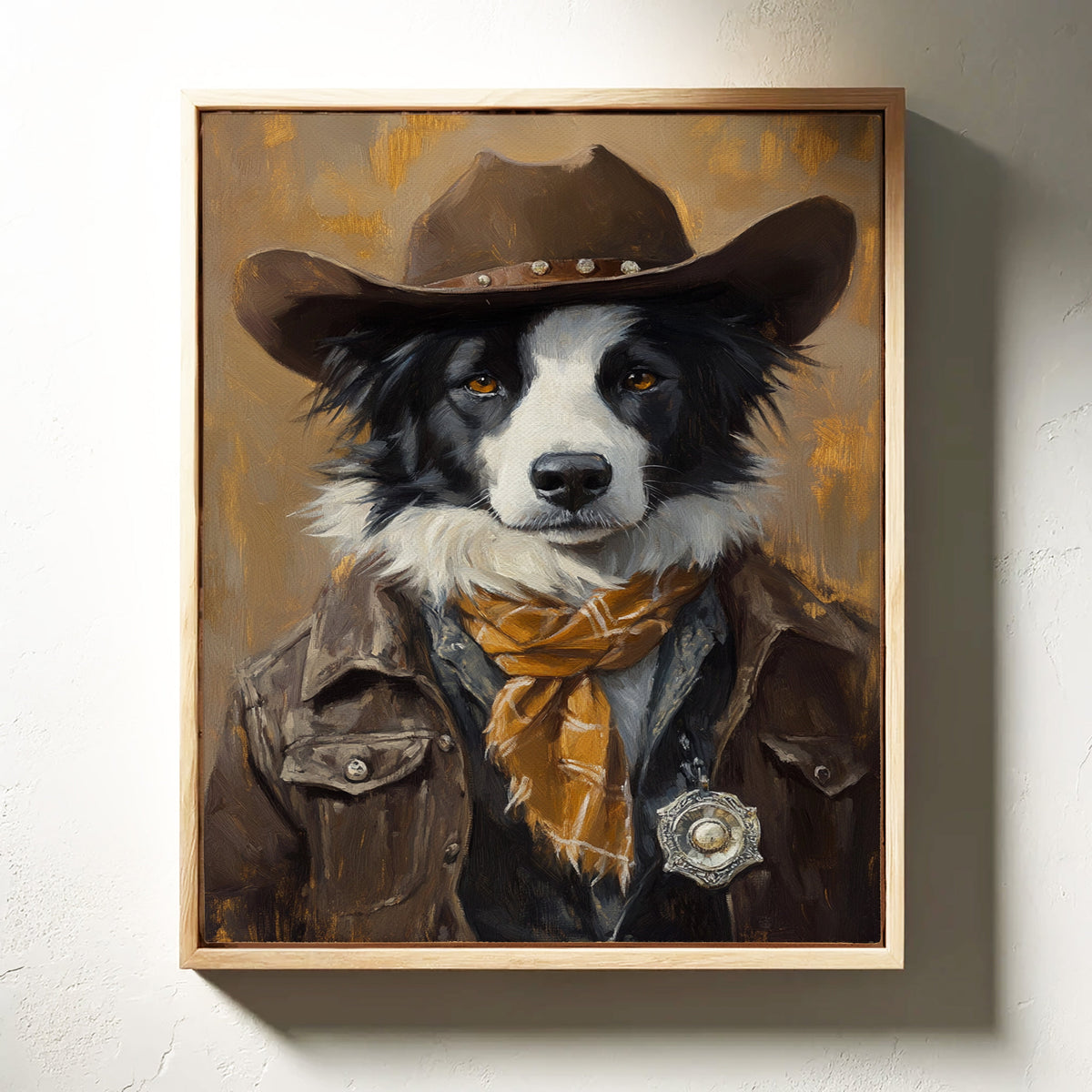 Border Collie Western Marshal | Western Wall Art | Farmhouse World