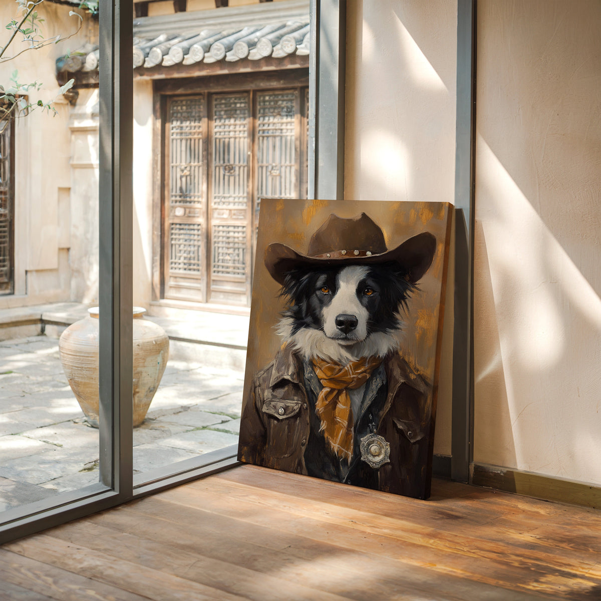 Border Collie Western Marshal | Western Wall Art | Farmhouse World