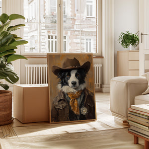 Border Collie Western Marshal | Western Wall Art | Farmhouse World