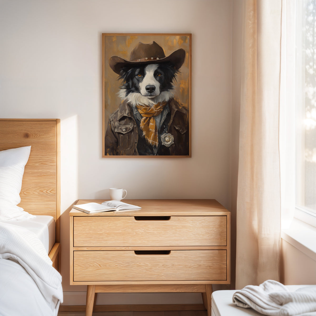 Border Collie Western Marshal | Western Wall Art | Farmhouse World