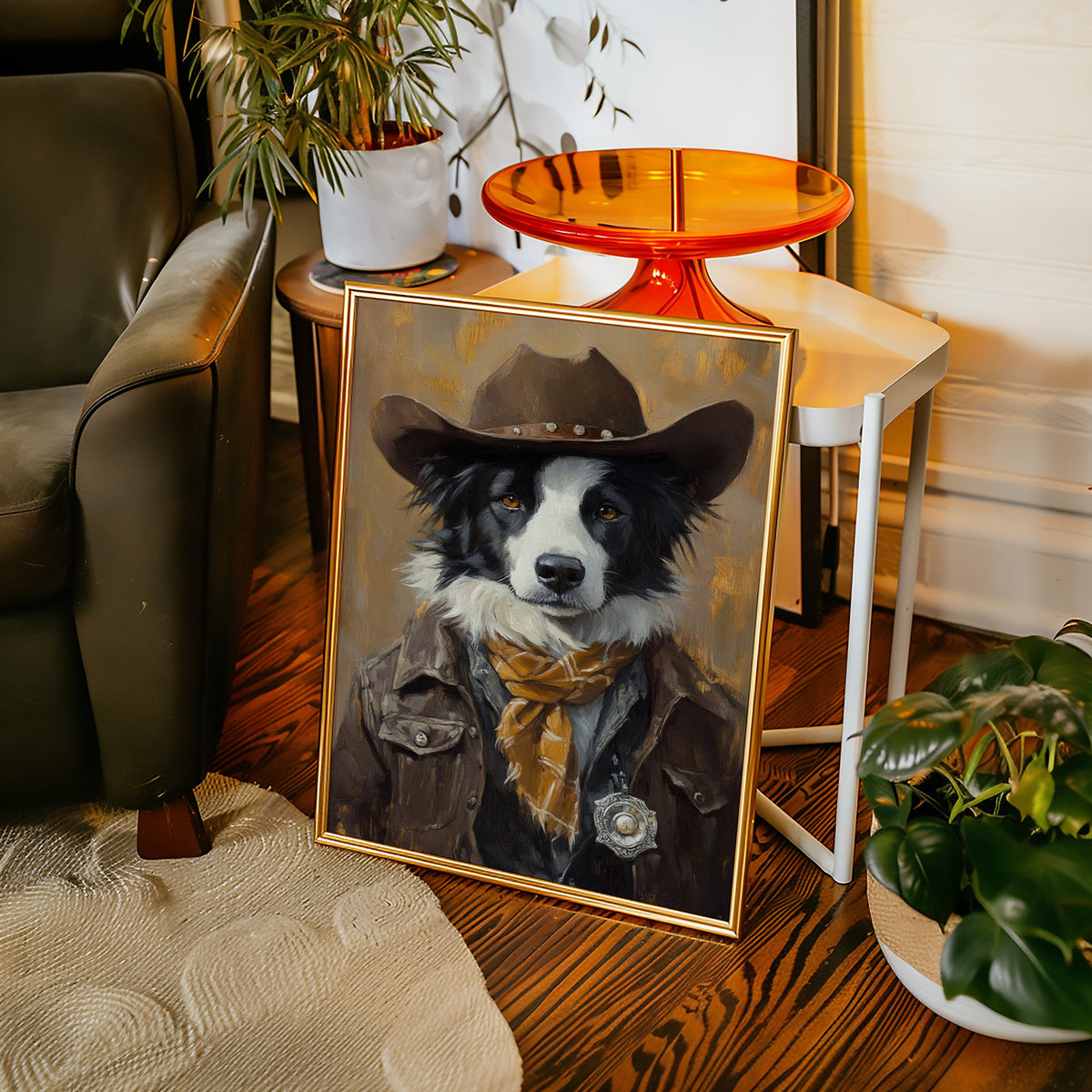 Border Collie Western Marshal | Western Wall Art | Farmhouse World