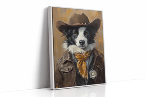 Border Collie Western Marshal | Western Wall Art | Farmhouse World