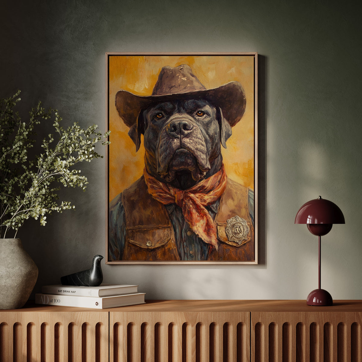 Cane Corso Western Marshal Dog | Western Wall Art | Farmhouse World
