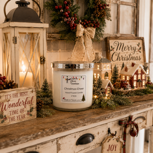 Christmas Cheer 2-Wick Candle | Apple & Holiday Spice | Farmhouse World