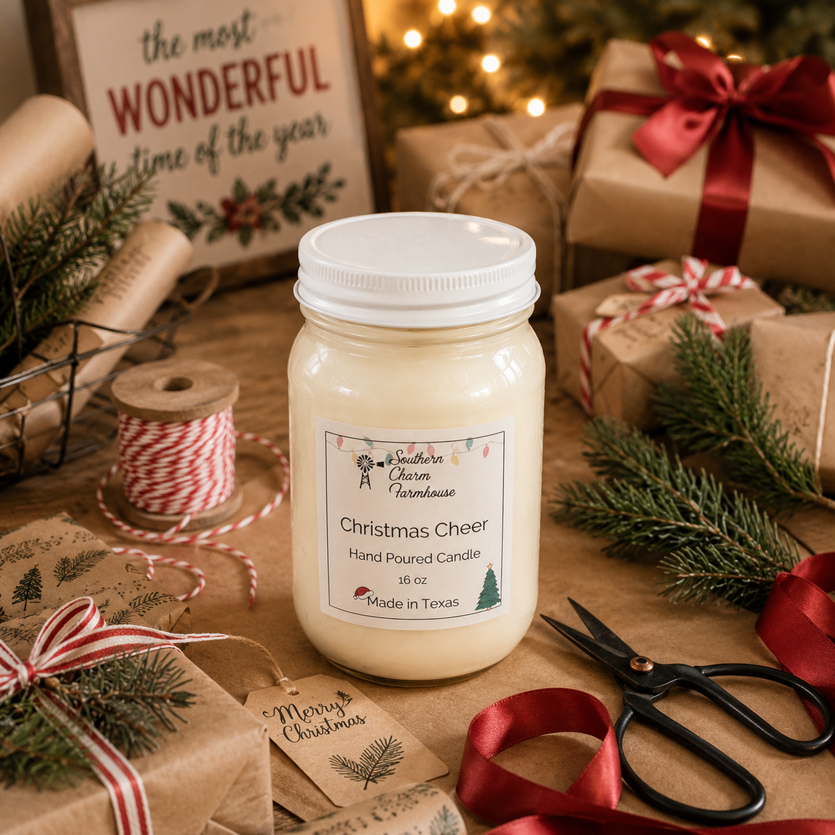 Christmas Cheer Candle & Wax Melt | Apple & Pine | Farmhouse World
